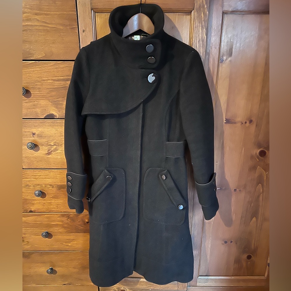 Soia & Kyo Brown Herringbone Dress Coat